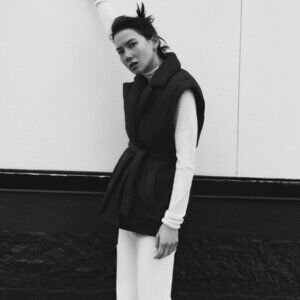 Zara WOMEN'S BELTED PUFFER VEST BLACK